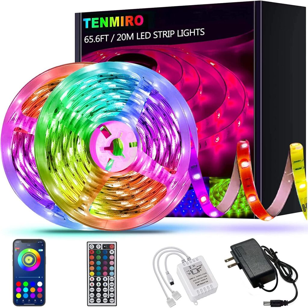 Tenmiro 65.6ft Led Strip Lights, Ultra Long RGB Color Changing