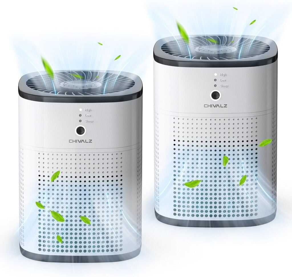 2 Pack CHIVALZ Air Purifiers for Bedroom