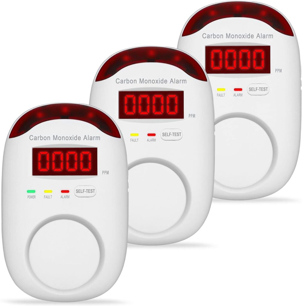 3 Packs Carbon Monoxide Detectors 